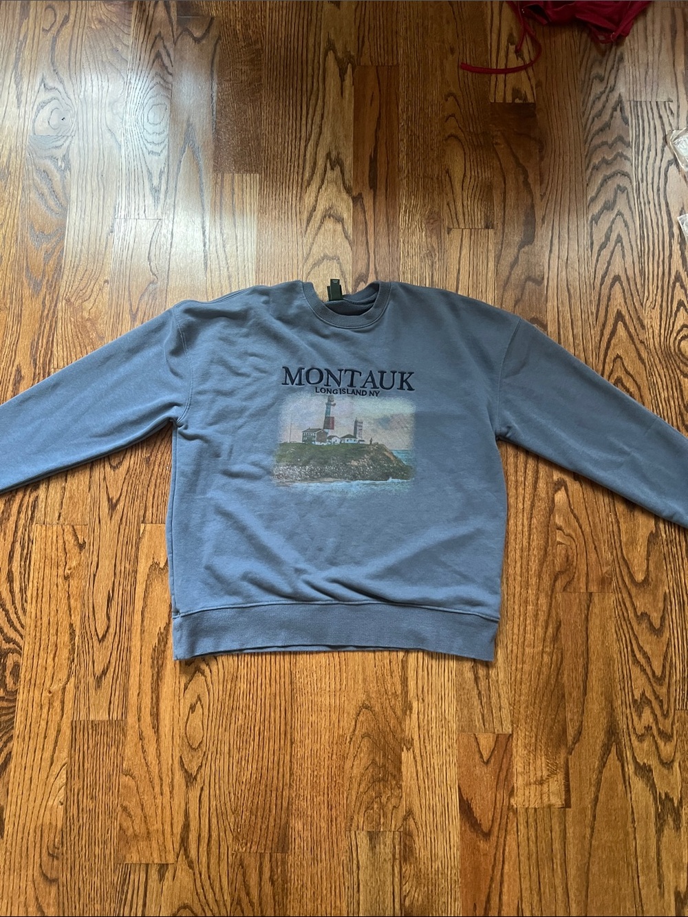 wild fable Montauk Lighthouse Crewneck - Slate Blue